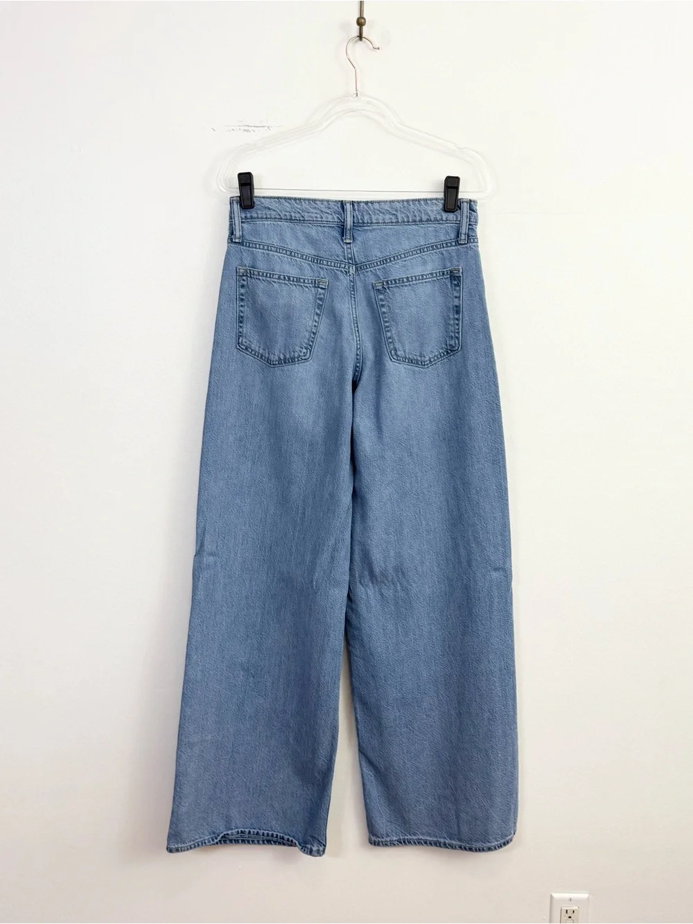 Gap Curvy Baggy Mid Rise Jeans Light Indigo Wash Tall 28/6T - Picture 4 of 6